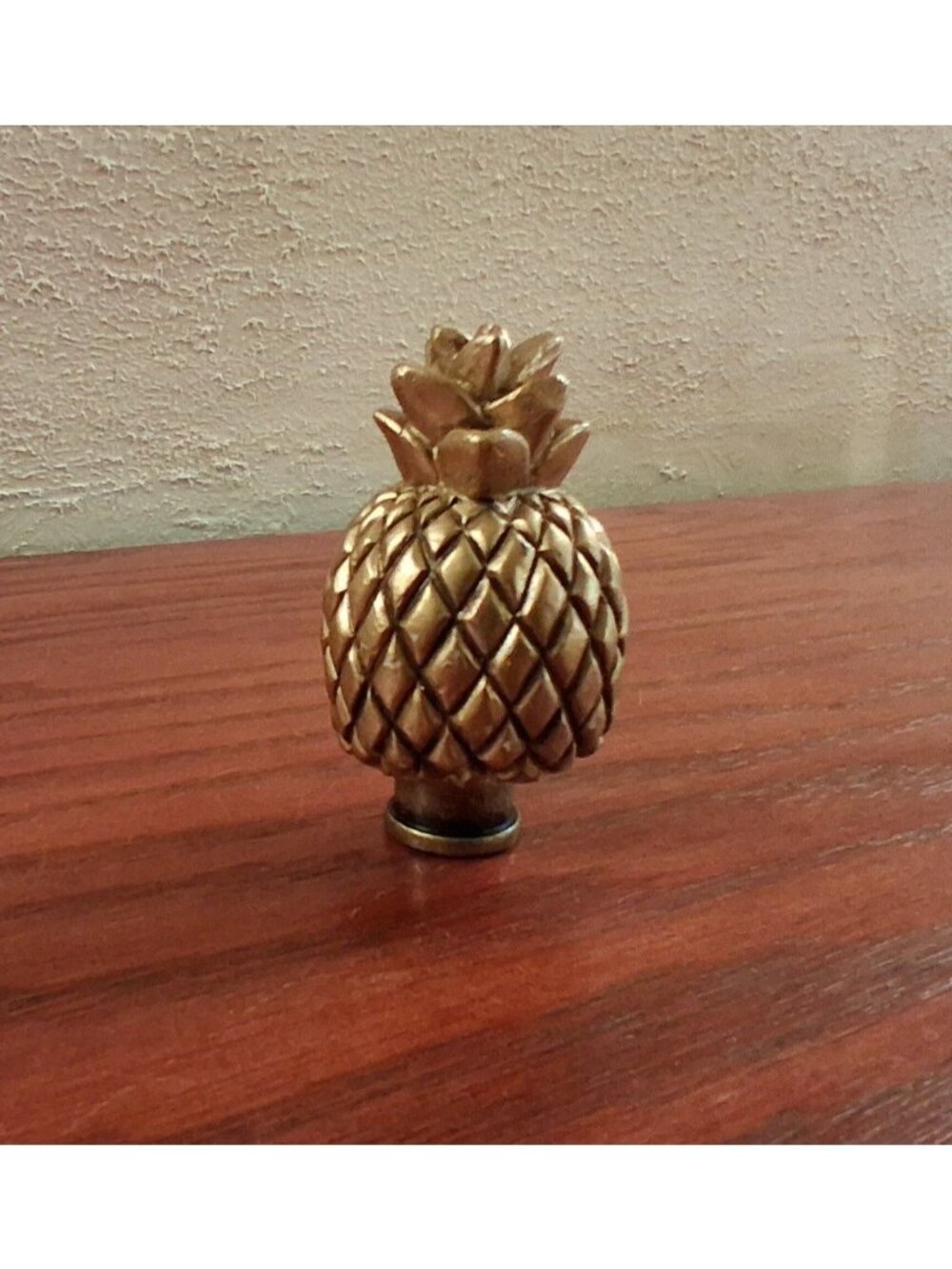 Pineapple Lamp Finial Shade Topper Gold Coastal Beach House Tropical Decor Large